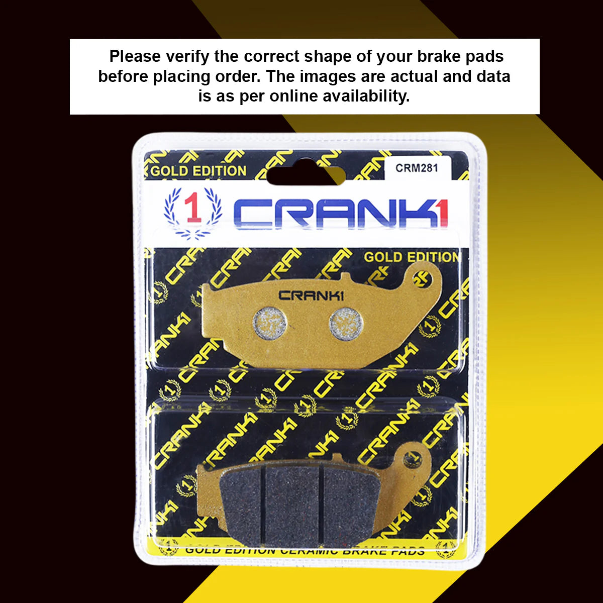 CRANK1 Ceramic Rear Brake Pads for Hero Xpulse 200 4V Rally