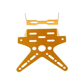 Adjustable Tail Tidy Number Plate Holder/License Plate Holder Bracket - Universal for all Bikes (Gold)