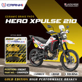 CRANK1 Ceramic Front Brake Pads CRM052/4 for Hero Xpulse 210 HH Rated Disc Brake Pads