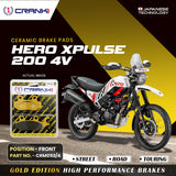 CRANK1 CRM052/4 ceramic brake pads for Hero Xpulse 200 4V front disc brake