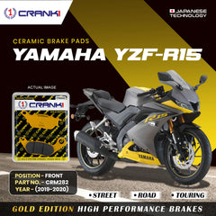 CRANK1 Ceramic Brake Pads for Yamaha YZF-R15 2019-2020 Front Disc Brake CRM282