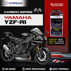CRANK1 CFB471 carbon rear brake pads for Yamaha YZF-R1 2009 motorcycle