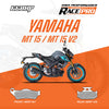 66BHP Race Pro Sintered Brake Pads for Yamaha MT-15 Front 947 Rear 432