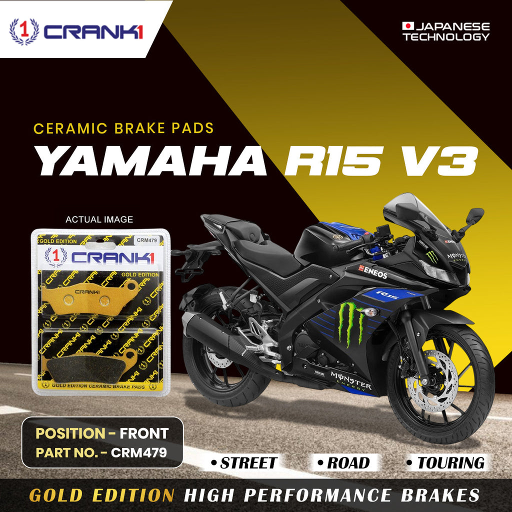 CRANK1 Ceramic Front Brake Pads CRM479 for Yamaha R15 V3 HH Rated Motorcycle Disc Brake Pads