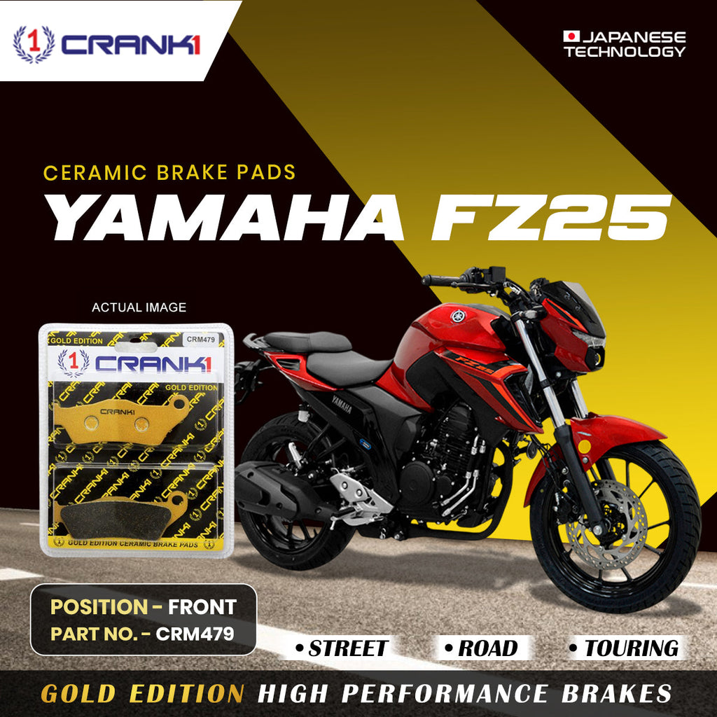 CRANK1 Ceramic Front Brake Pads CRM479 for Yamaha FZ25 HH Rated High Performance Disc Brake Pads