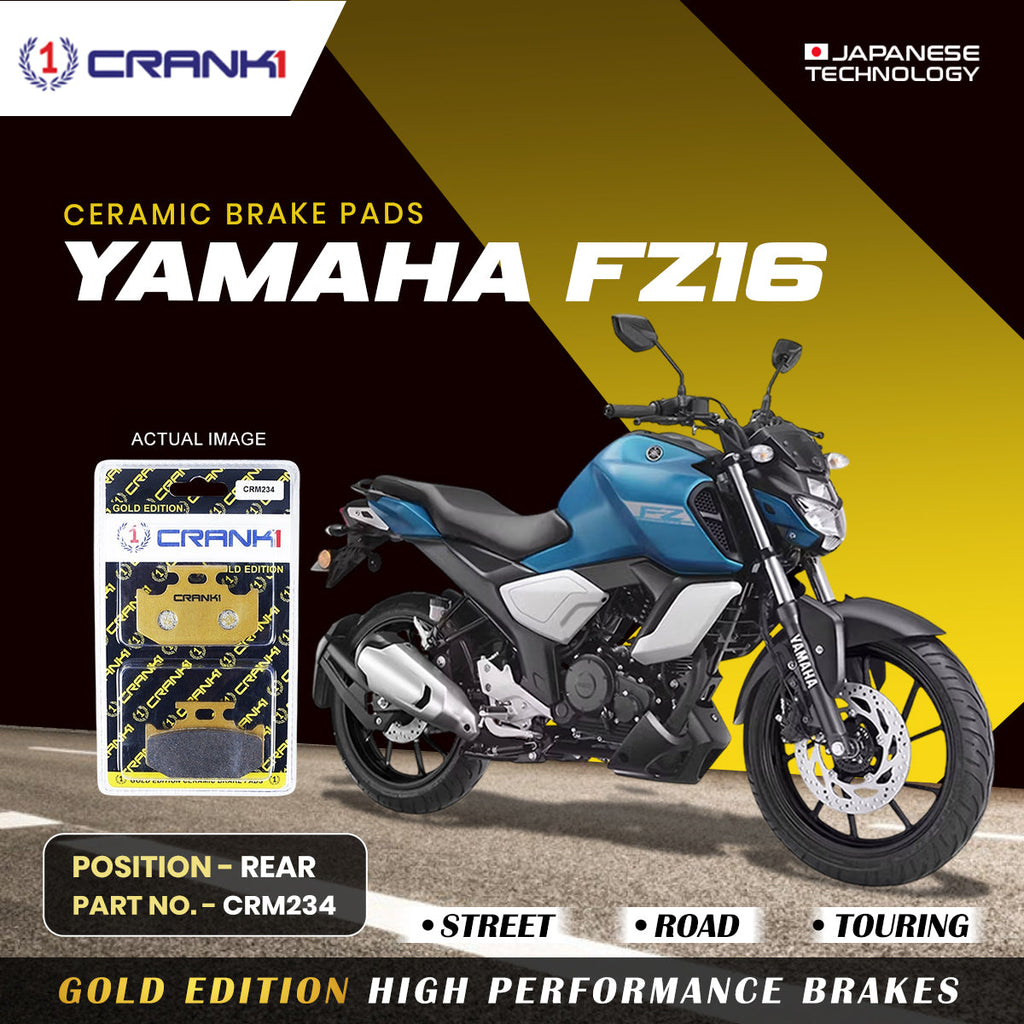 CRANK1 Ceramic Rear Brake Pads CRM234 for Yamaha FZ16 HH Rated Disc Brake Pads