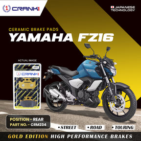 CRANK1 Ceramic Rear Brake Pads CRM234 for Yamaha FZ16 HH Rated Disc Brake Pads