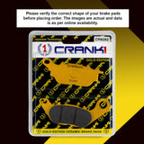 CRANK1 Ceramic Brake Pads for Yamaha YZF-R15 2019-2020 Front Disc Brake CRM282