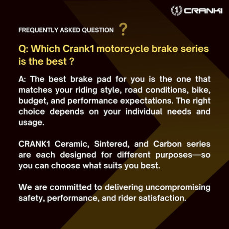 CRANK1 Ceramic Brake Pads for Yamaha XSR155 2019-2020 Front Disc Brake CRM282