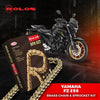Rolon Brass X Ring Chain and Sprocket Kit 15T 46T 136 Links for Yamaha FZ 250