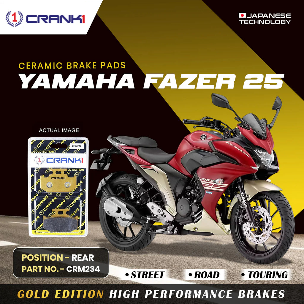 CRANK1 Ceramic Rear Brake Pads for Yamaha Fazer 25