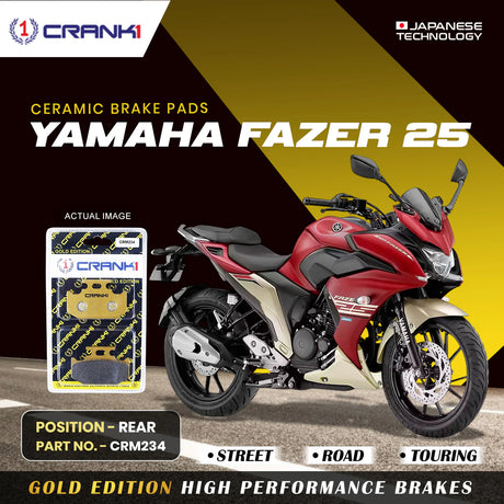 CRANK1 Ceramic Rear Brake Pads for Yamaha Fazer 25