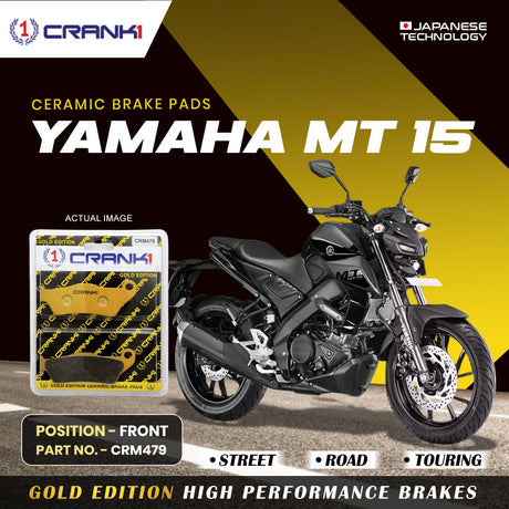 CRANK1 Ceramic Front Brake Pads CRM479 for Yamaha MT-15 HH Rated Motorcycle Brake Pads