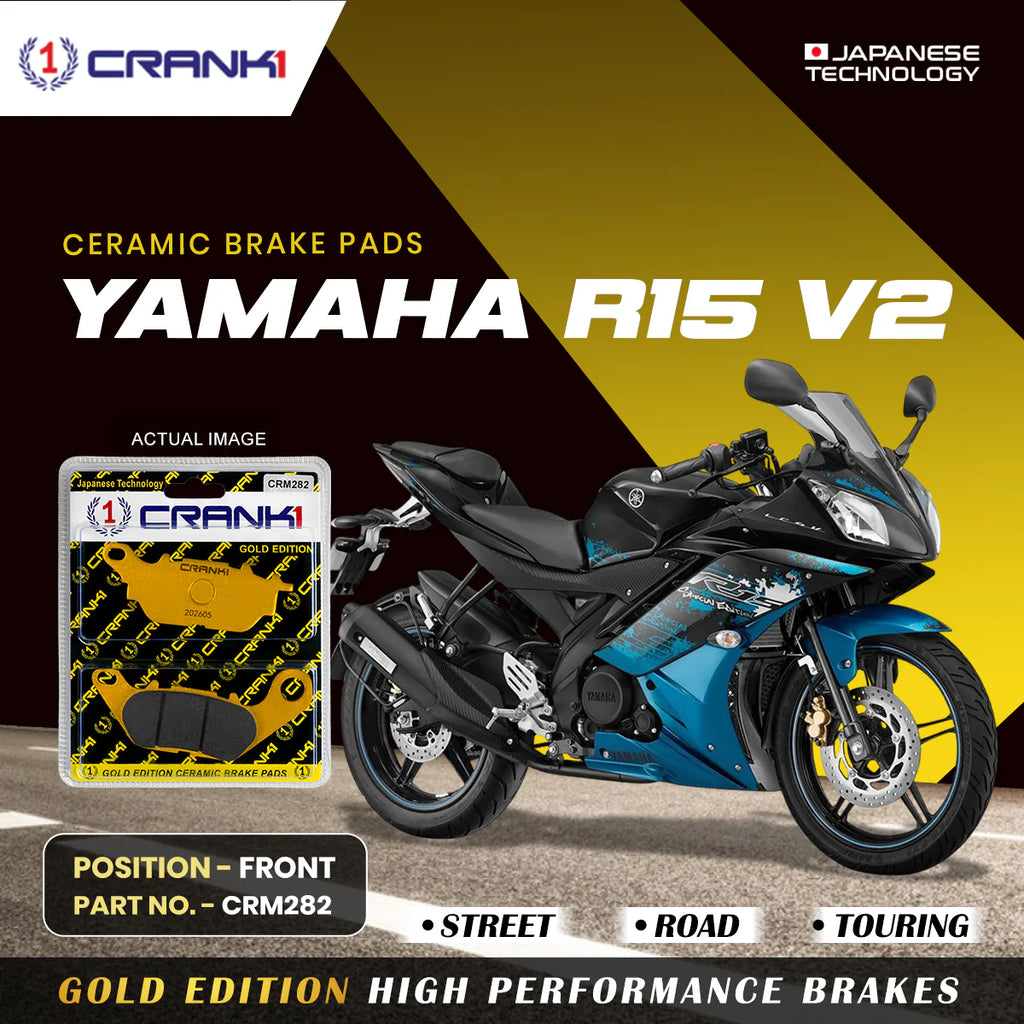 CRANK1 Ceramic Brake Pads for Yamaha R15 V2 Front Disc Brake CRM282