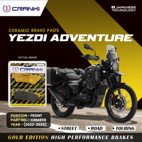 CRANK1 CRM859 ceramic front brake pads for Yezdi Adventure 2022-2025