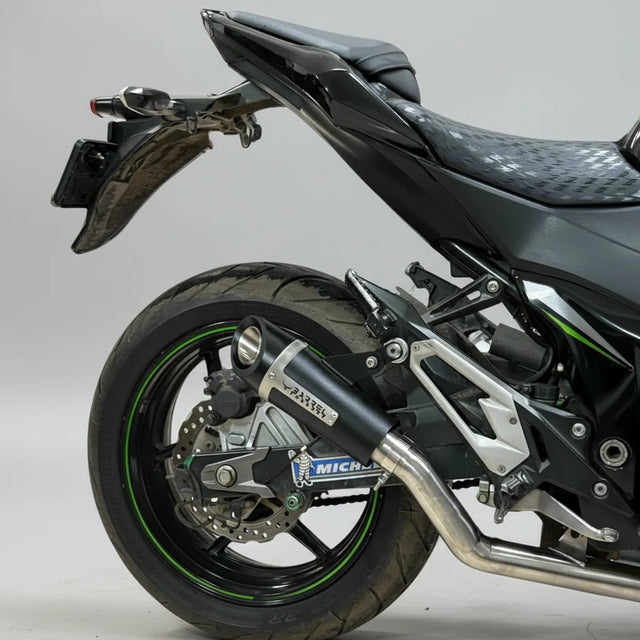 Barrel Outlaw 2.0 stainless steel slip-on exhaust for Kawasaki Z800 motorcycle