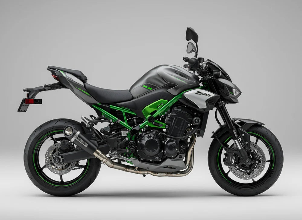 Barrel Outlaw 2.0 full system stainless steel exhaust for Kawasaki Z900 2025 motorcycle