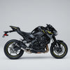 Barrel Outlaw V2 stainless steel slip-on exhaust with link pipe for Kawasaki Z900 motorcycle