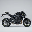 Barrel Outlaw V2 stainless steel slip-on exhaust with link pipe for Kawasaki Z900 motorcycle