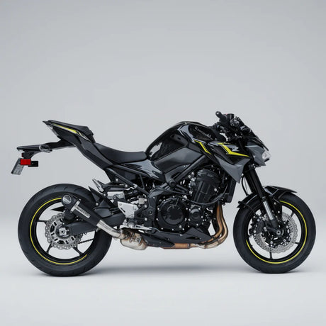Barrel Outlaw V2 stainless steel slip-on exhaust with link pipe for Kawasaki Z900 motorcycle