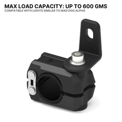 Auto Engina Universal Fit Fog Light Mount Clamps for 19-27mm Motorcycle Crash Guards and Frame Tubes