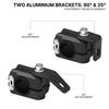 Auto Engina Universal Fit Fog Light Mount Clamps for 19-27mm Motorcycle Crash Guards and Frame Tubes