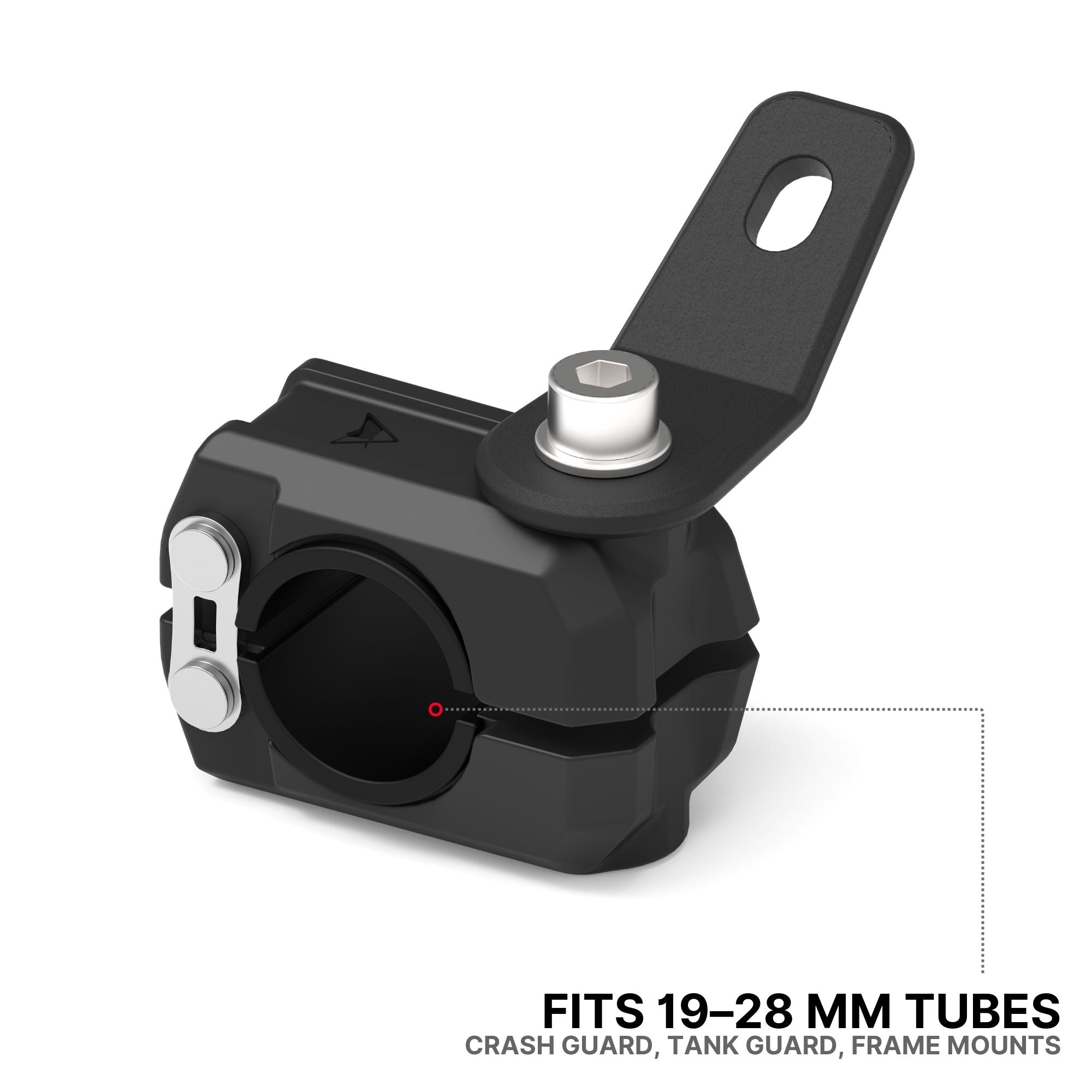 Auto Engina Universal Fit Fog Light Mount Clamps for 19-27mm Motorcycle Crash Guards and Frame Tubes