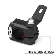 Auto Engina Universal Fit Fog Light Mount Clamps for 19-27mm Motorcycle Crash Guards and Frame Tubes