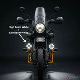 ZANA Universal DRL-R 60 120W LED Motorcycle Fog Lights with Dual Colour DRL, Amber Covers, Black Covers and Complete Wiring Kit | Legendary Custom