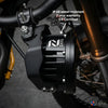ZANA Universal DRL-R 60 120W LED Motorcycle Fog Lights with Dual Colour DRL, Amber Covers, Black Covers and Complete Wiring Kit | Legendary Custom