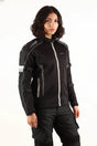Lone Ranger Women Addon Pro Black Grey Level 2 Armored Motorcycle Riding Jacket