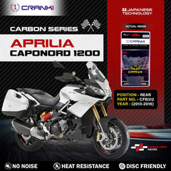 CRANK1 CFB312 carbon rear brake pads for Aprilia Caponord 1200 motorcycle