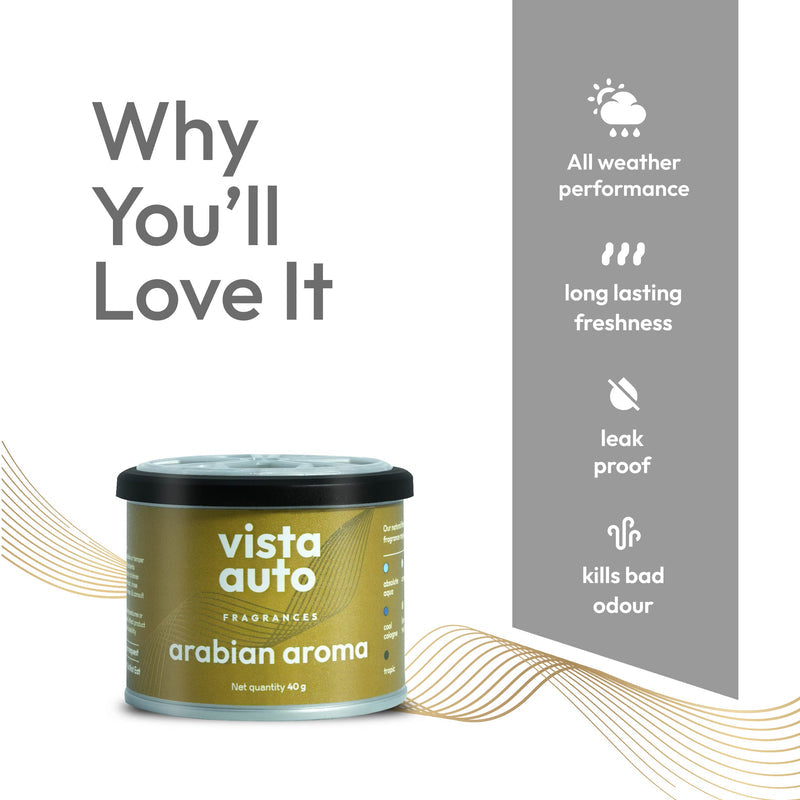VISTA Auto Care Aura Natural Fiber Car Freshener Arabian Aroma 40 g pack