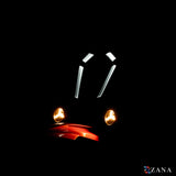 ZANA Universal DRL R-35 70W LED Motorcycle Fog Lights with Amber DRL, Yellow & White Beam Modes, Wiring Harness and Crash Guard Clamps | Legendary Custom