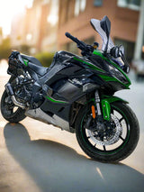 Barrel Outlaw V2 stainless steel slip-on exhaust with link pipe for Kawasaki Ninja 1000SX motorcycle