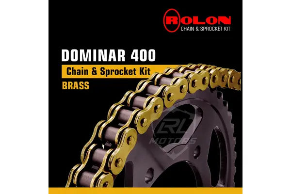 Bajaj Dominar 400 Rolon Brass Chain Sprocket Kit Ride Adventure