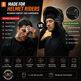 Main image: LGP Premium black balaclava with eyeglass slot
