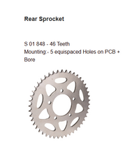 Rolon Brass Chain and Sprocket Kit for Benelli Imperiale 400 14T 46T 109 Links