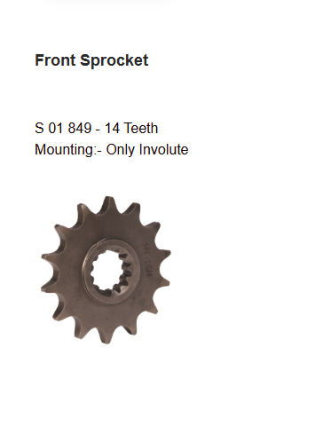 Brass Chain and Sprocket Kit 14T 44T 108 Links for Benelli TNT 300 TNT 302R HAXRC 324