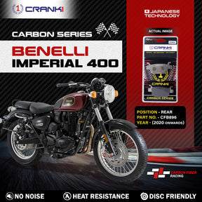 CRANK1 CFB896 Carbon Brake Pads for Benelli Imperiale 400 Rear