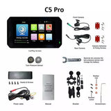 Aoocci C5 Pro Motorcycle Dash Cam Front and Rear 1080P HD with GPS and Anti-Theft