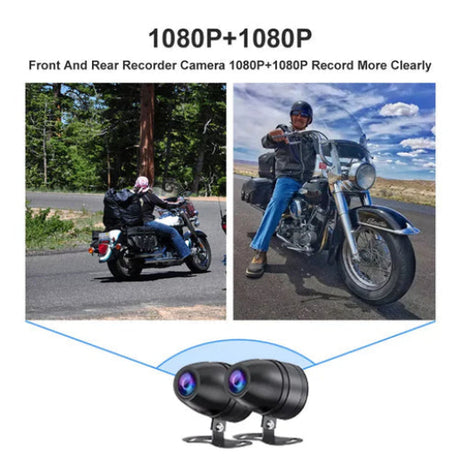 Aoocci C5 Pro Motorcycle Dash Cam Front and Rear 1080P HD with GPS and Anti-Theft