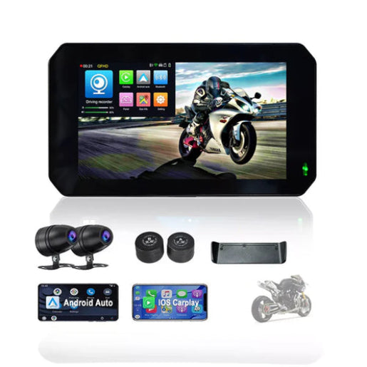 Aoocci C5 Pro Motorcycle Dash Cam Front and Rear 1080P HD with GPS and Anti-Theft