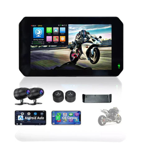 Aoocci C5 Pro Motorcycle Dash Cam Front and Rear 1080P HD with GPS and Anti-Theft
