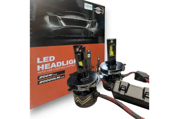 LGP H4 / H19 LED Headlight 200W Conversion Kit 22000LM Car Driving Headlamp Bulb 6000K Super Bright Beam Fog Light for all cars - 1 YEAR WARRANTY