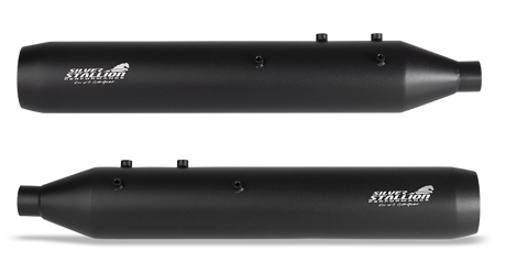 Silver Stallion Roadking exhaust for Royal Enfield Shotgun 650 available in silver matte black and brushed finish