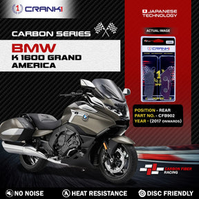 CRANK1 CFB902 carbon rear brake pads for BMW K 1600 Grand America 2017-Onwards