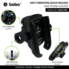 BOBO BM14 PRO X quick release bike phone holder