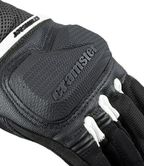 CRAMSTER Breezer motorcycle gloves black white