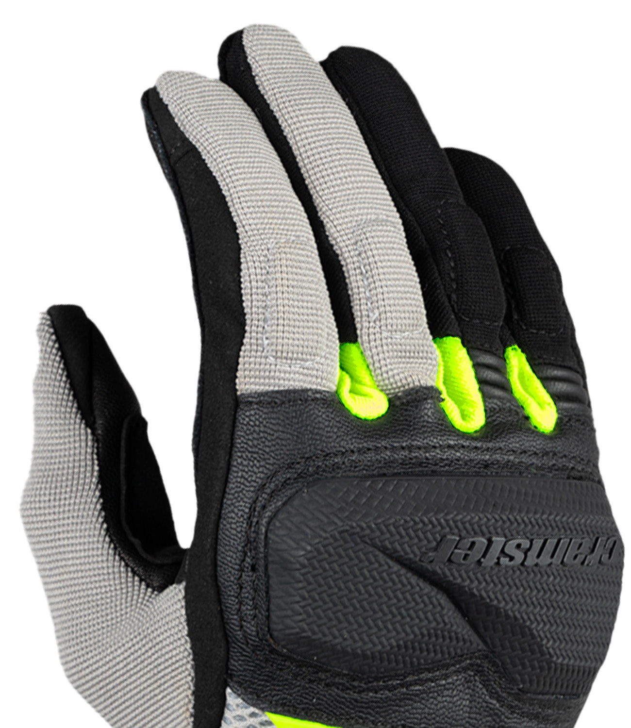 Breezer riding gloves black hi viz green